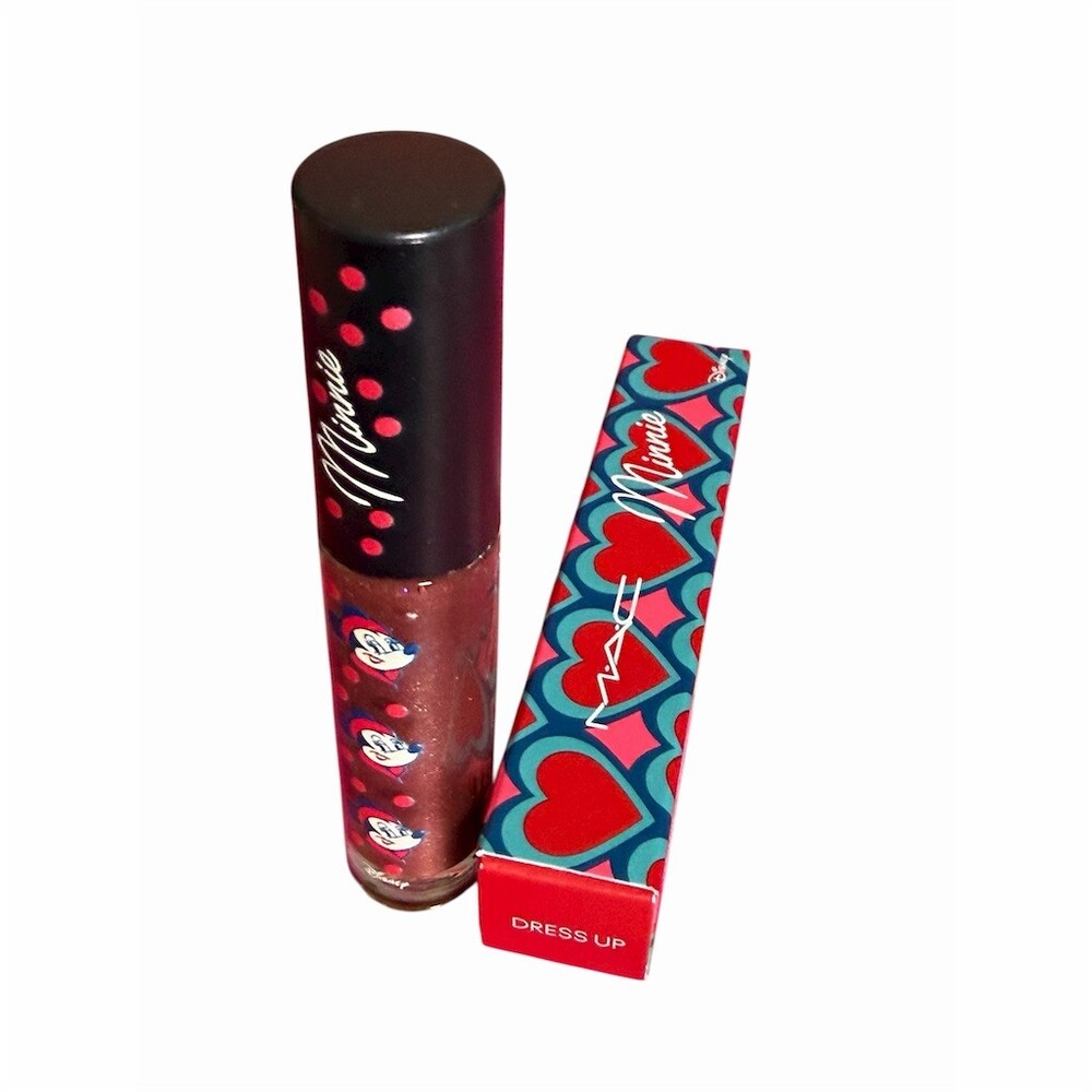 MAC x Disney Minnie Mouse Lipglass Lip Gloss in Dress Up Shimmer NIB - Picture 14 of 15